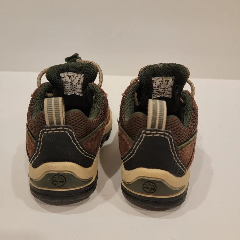 Timberland shoes size 4 infant brown and green